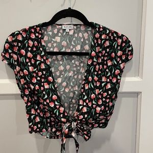 Blue Life floral top